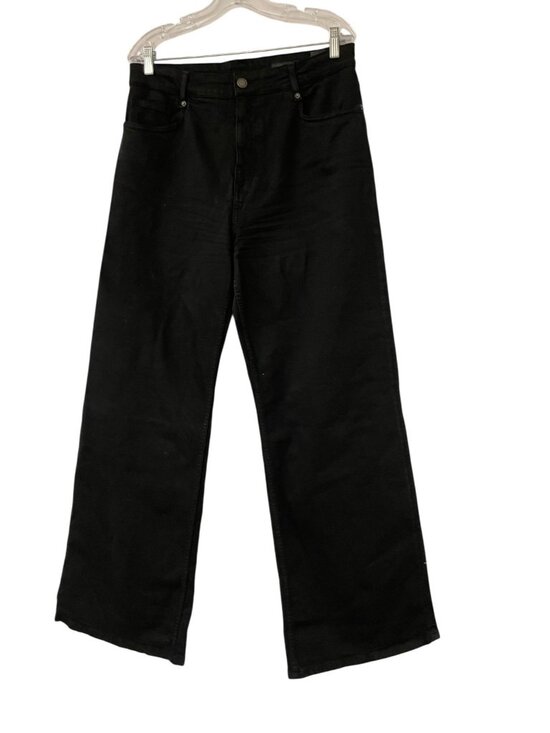 Zara Denim - Zara Women Jeans EU 42 US 10 Black Straight High Waist Cotton Blend 8246/244 NWT